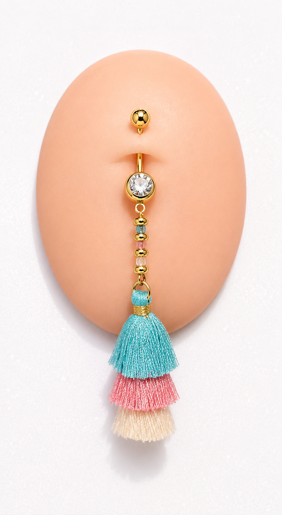 Blue beaded tassel