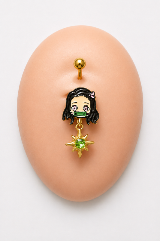 Nezuko belly ring